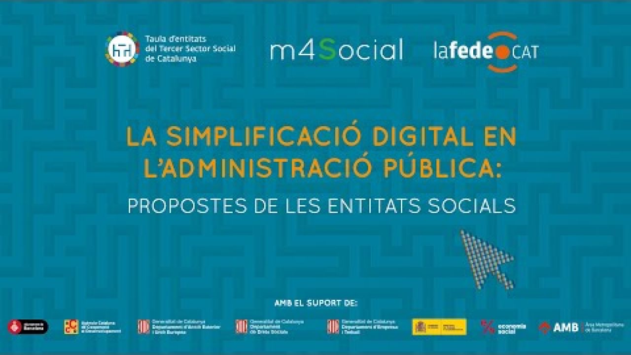 La simplificació digital en l'administració pública: Propostes de les entitats socials