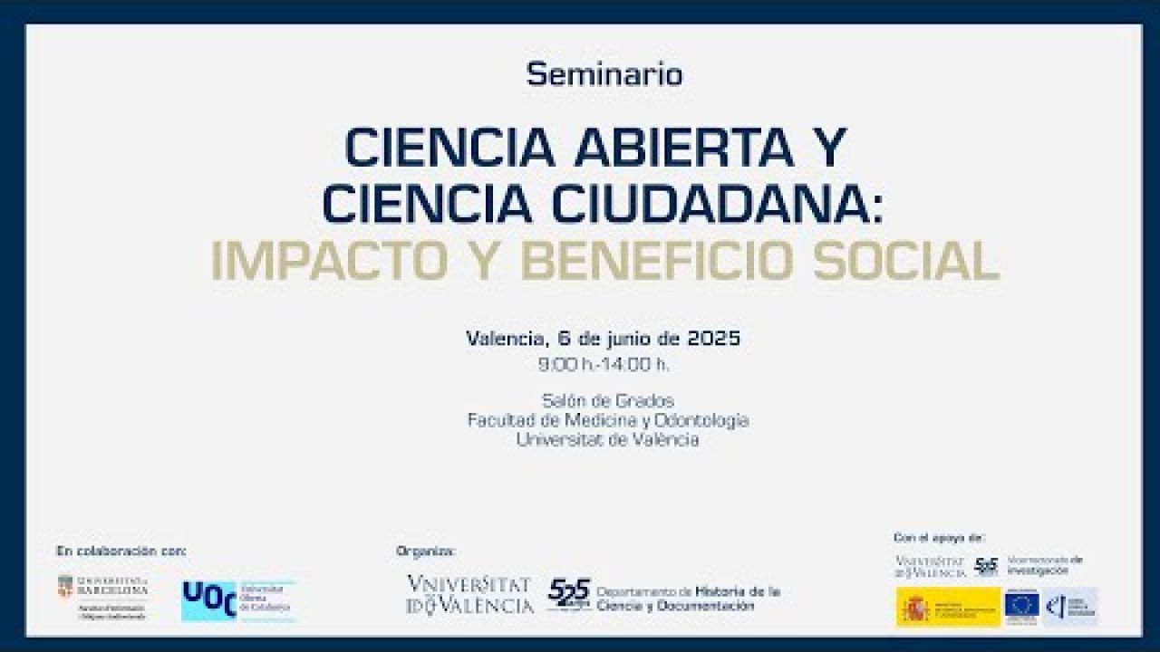 Jornada de Ciencia abierta, ciencia ciudadana: impacto y beneficio social