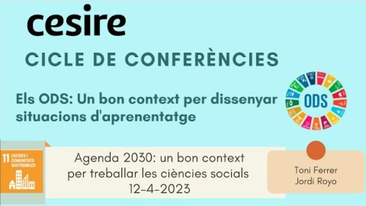 Agenda 2030: un bon context per treballar les Ciències Socials