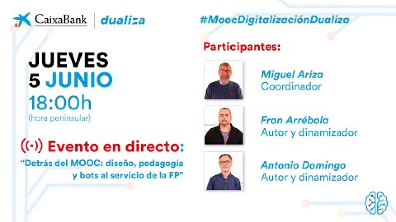 Evento 4: Diseño, pedagogía y bots al servicio de FP | MOOC "Digitalización y Formación Profesional"